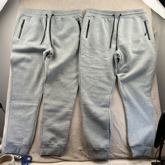 2 Pure Champ Mens Jogger Pants Size 3XL Lot Of 2 Gray Sweatpants Skinny Pull On - Picture 12 of 13